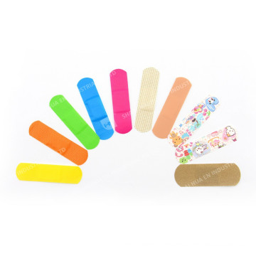 adhesive medical plaster with colors